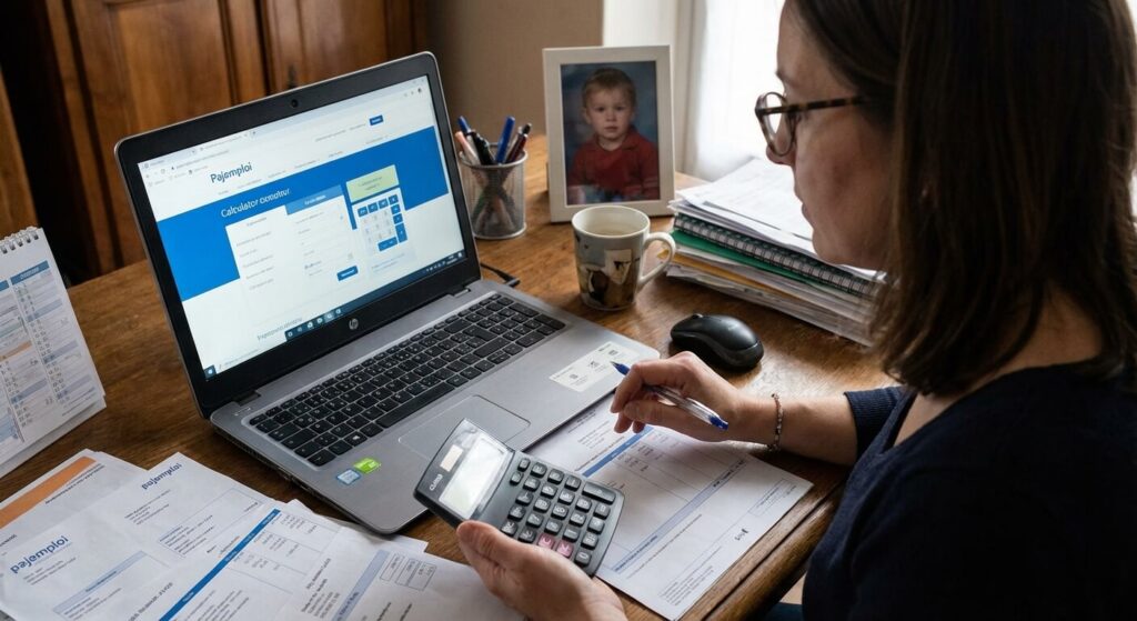 Parent employeur calculant les indemnités de congés payés de son assistante maternelle sur le site Pajemploi