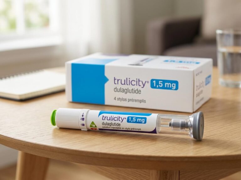 Accueil 1 Stylo injectable de Trulicity dulaglutide utilisé dans le traitement du diabète de type 2.
