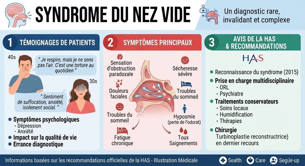 Syndrome du nez vide : témoignage de patients, symptômes et avis de la HAS 3